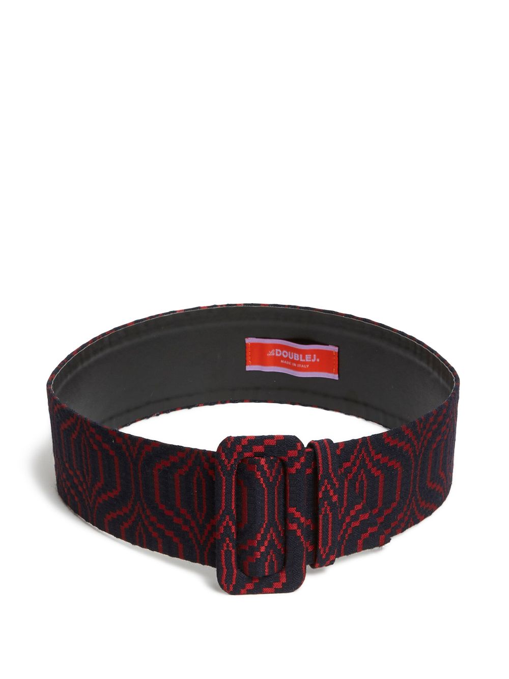 La DoubleJ Medium riem met jacquard - Blauw