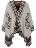 La DoubleJ two-tone poncho - Neutrals