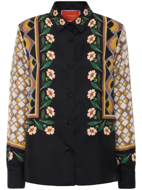 La DoubleJ camisa con estampado gráfico