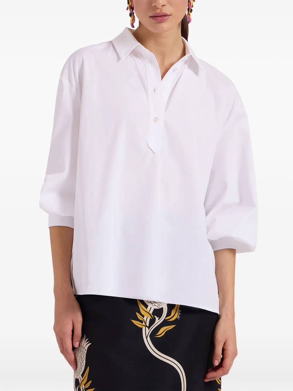 La DoubleJ Poet blouse - Wit