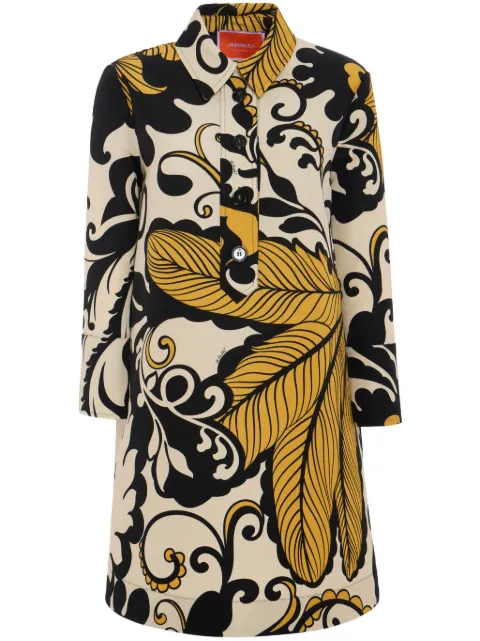 La DoubleJ graphic-print shirt dress