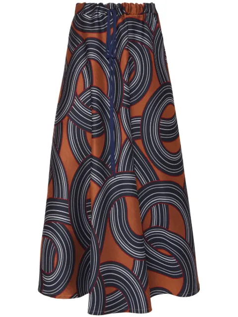 La DoubleJ falda midi con motivo en jacquard