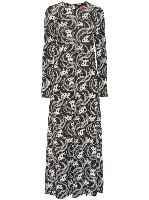 La Doublej Long-sleeve Swing Dress - Black La Doublej Long-sleeve Swing Dress - Black