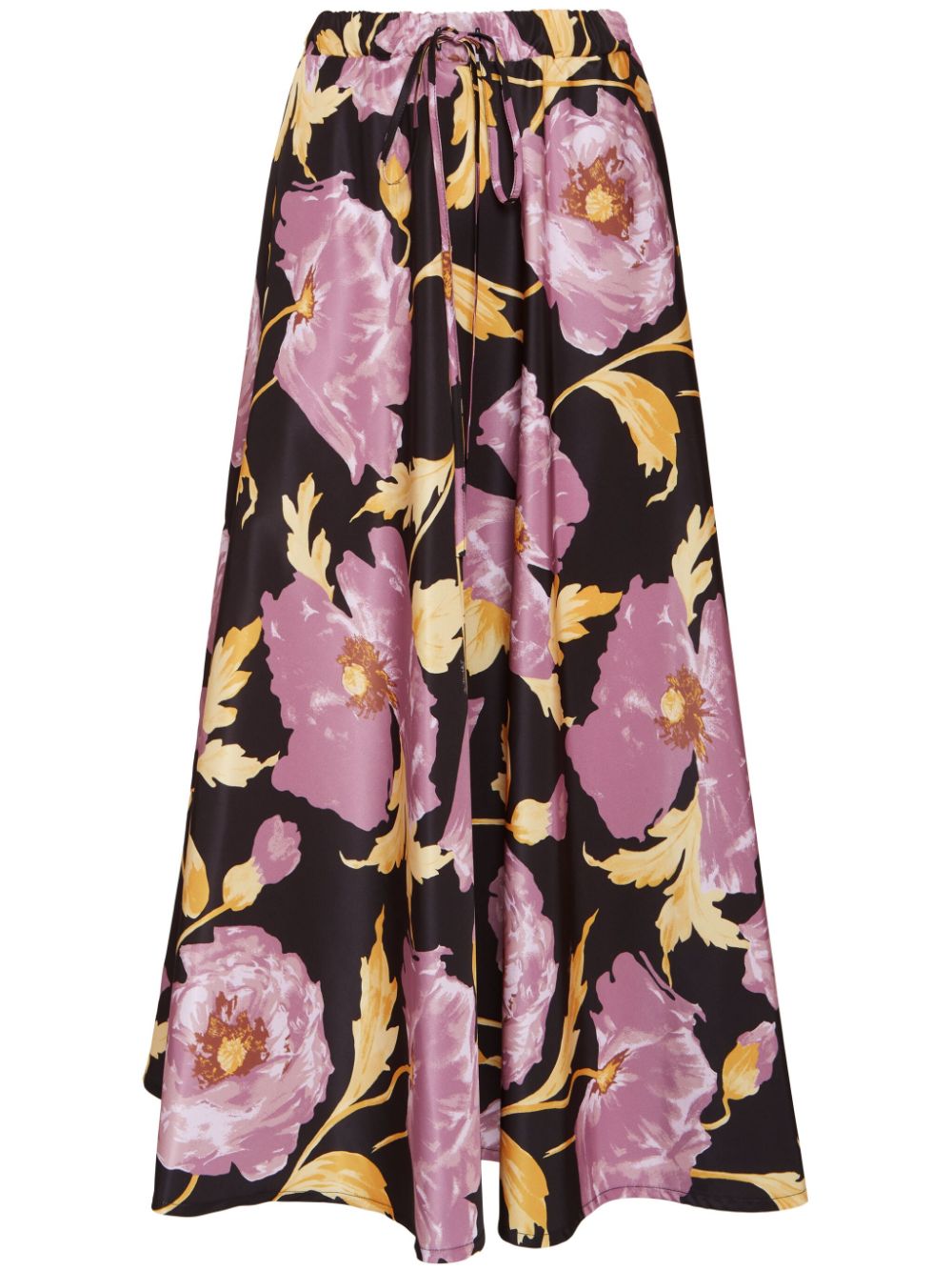 printed midi skirt