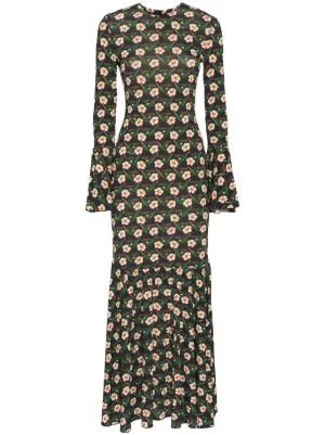 chinese dress ladies Alba Cord Maxi Dress-Navy