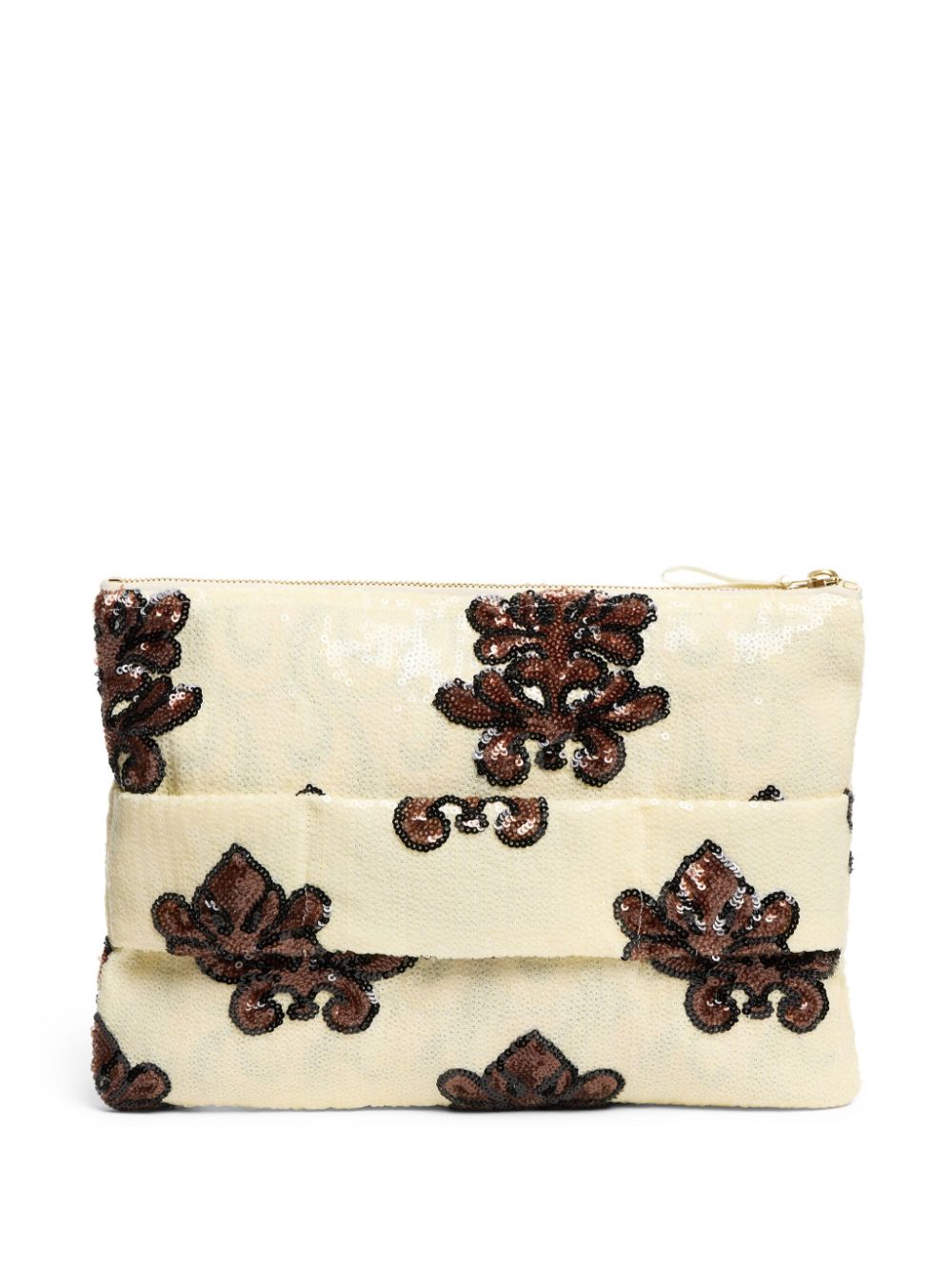 Ruffle clutch bag