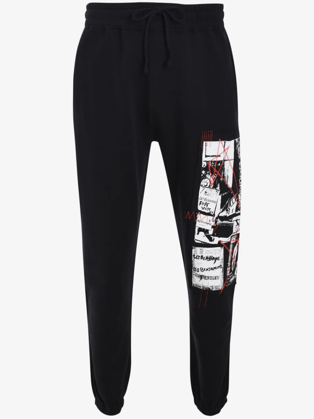 Les Benjamins graphic-print track pants | Black | Image 1