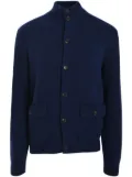 Luciano Barbera stand-up collar cardigan - Blue
