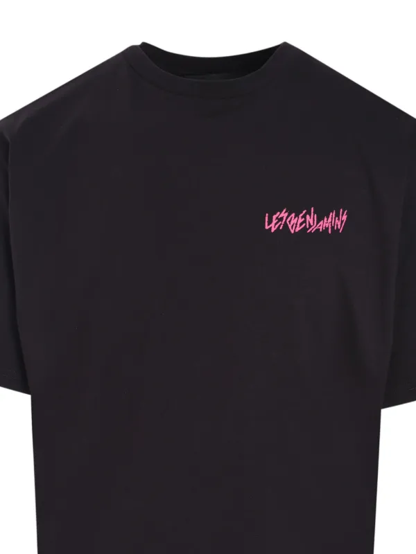 Les Benjamins graphic-print T-shirt | Black | FARFETCH JO