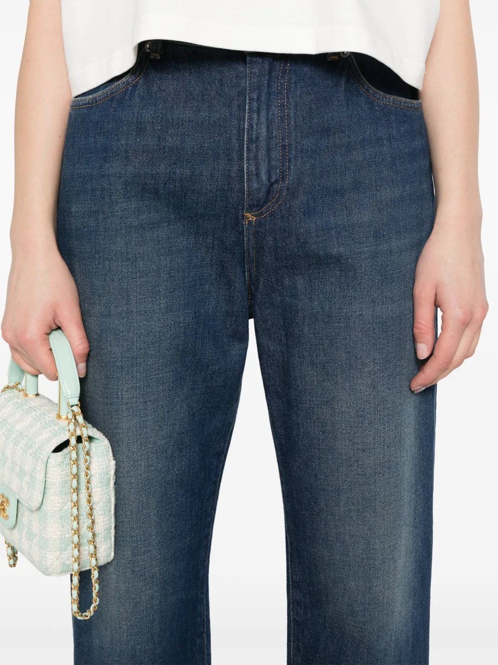 Shop Dolce & Gabbana Tapered Jeans In Blue