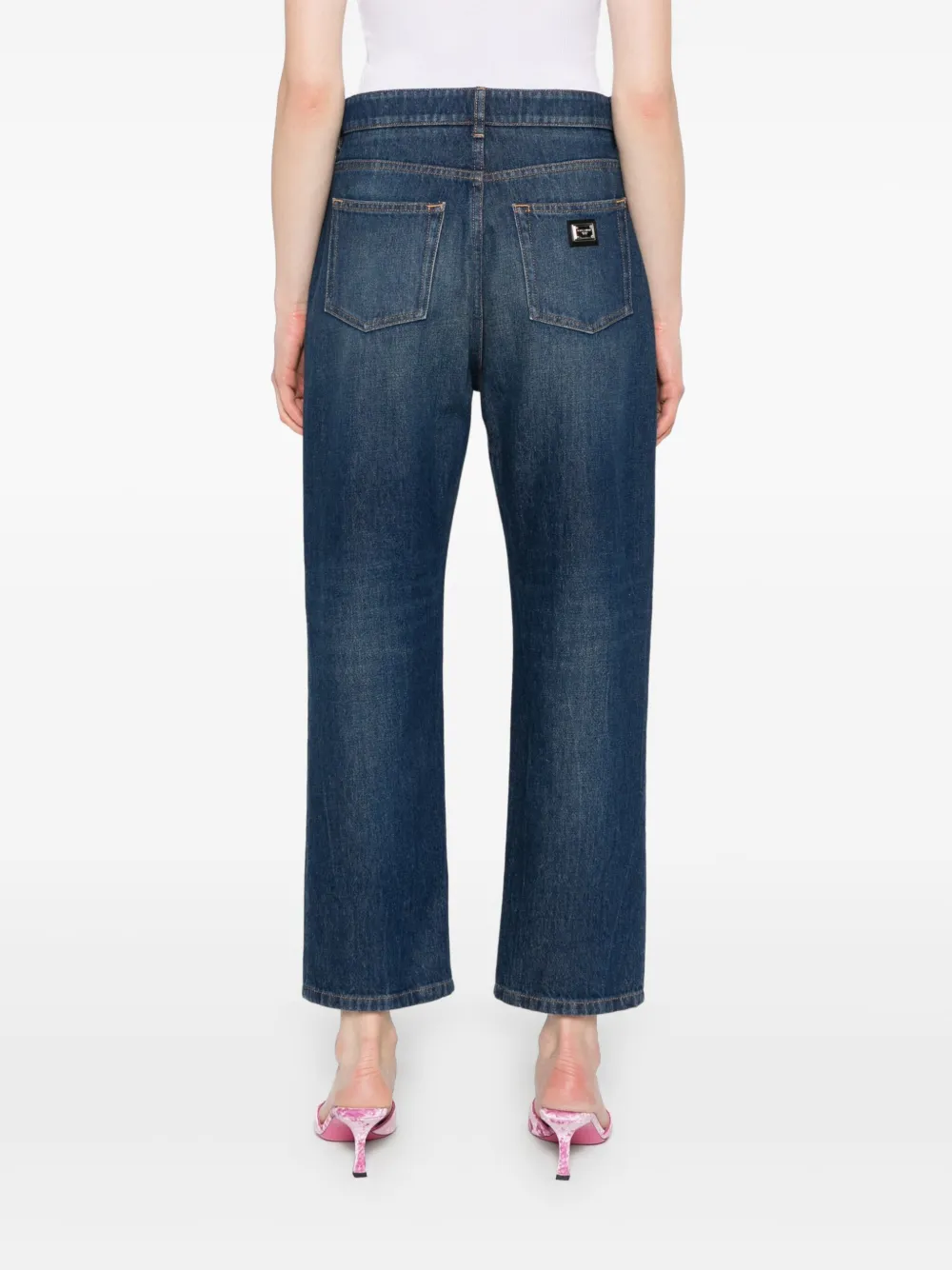 Shop Dolce & Gabbana Tapered Jeans In Blue