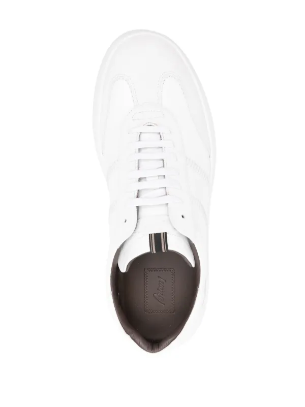 スニーカー Brioni QHLW0LPA701 Sneakers White Brioni - Classic White Suede Sneaker | Mitchell Stores
