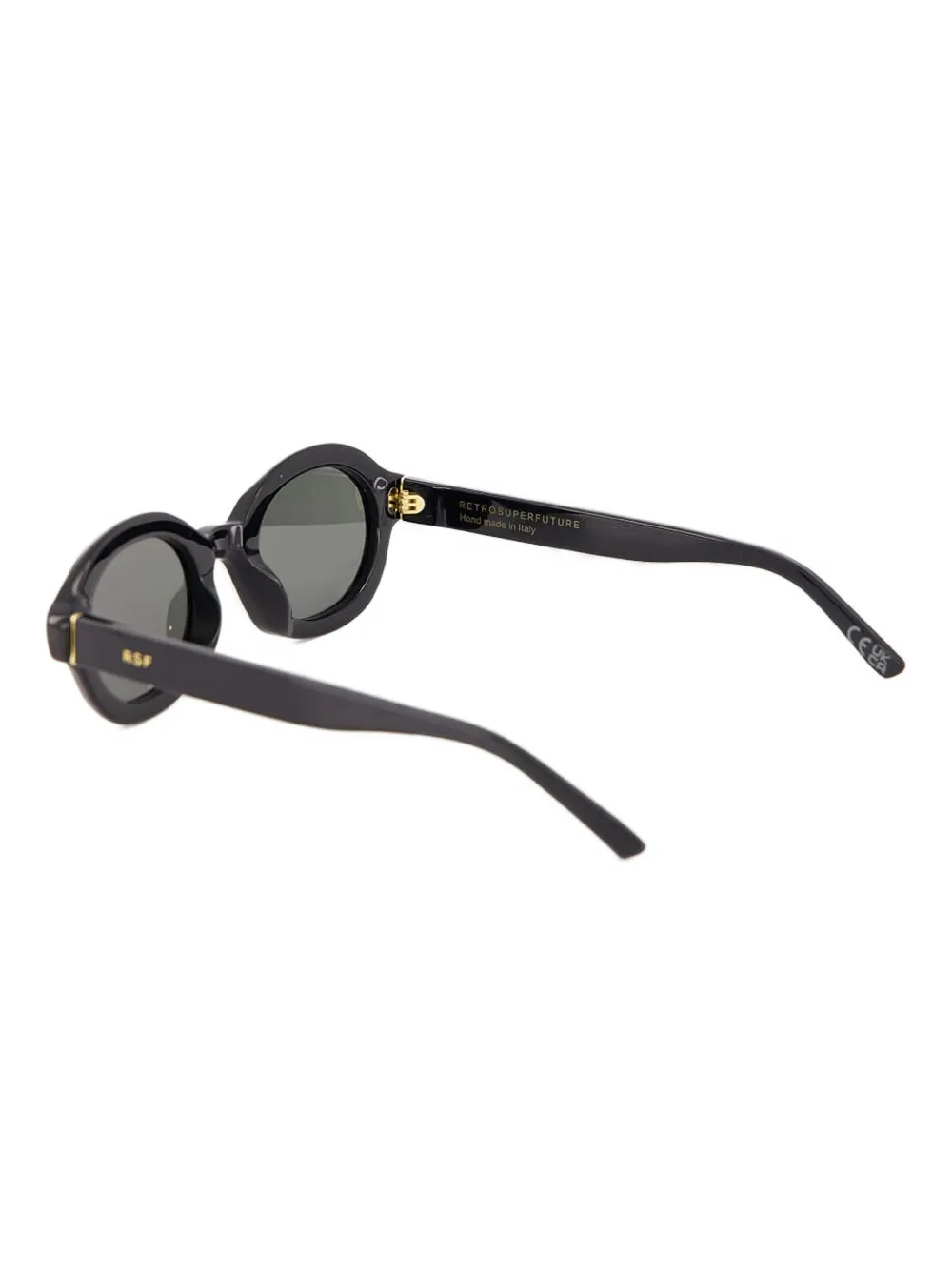 Retrosuperfuture Oval-frame Sunglasses In Black