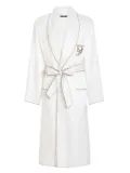 Dolce & Gabbana embroidered-logo robe - White