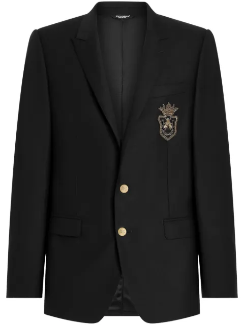 Dolce & Gabbana blazer con aplique del logo