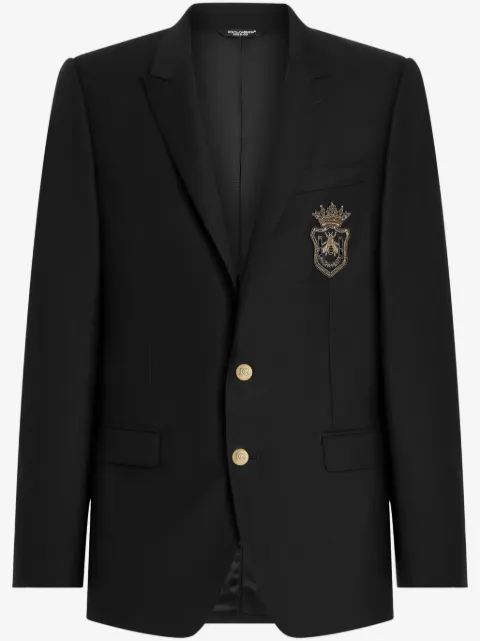 Dolce & Gabbana blazer con aplique del logo