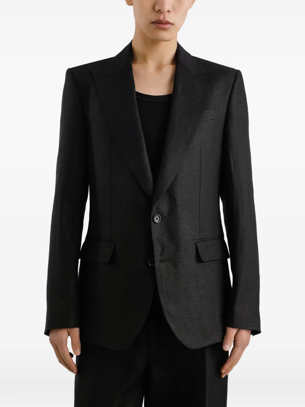 Dolce & Gabbana Blazer met enkele rij knopen Zwart