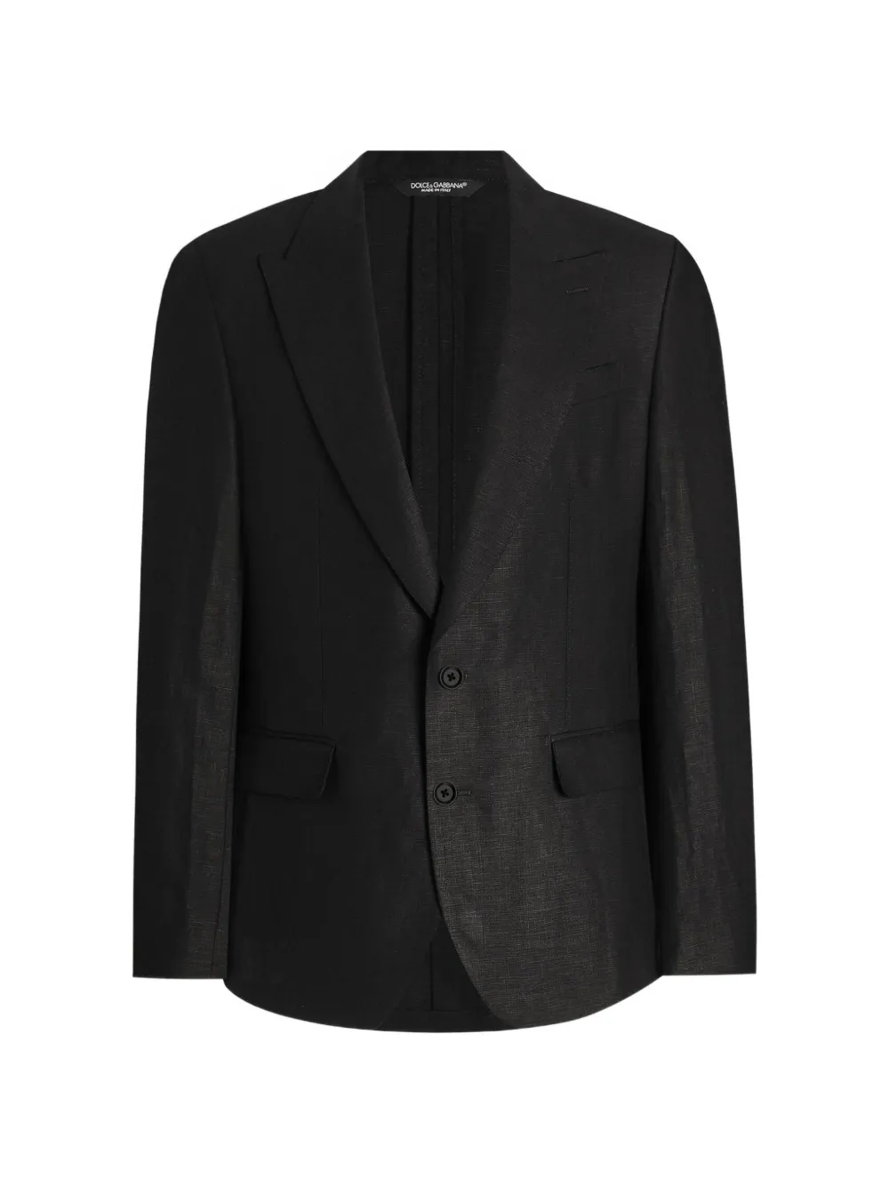 Dolce & Gabbana linen single-breasted blazer - Nero