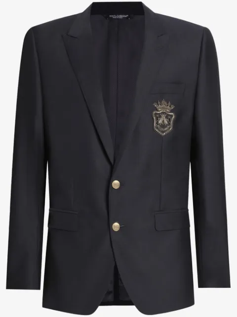 Dolce & Gabbana logo-appliqué blazer