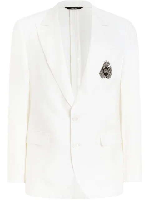 Dolce & Gabbana blazer de vestir con logo bordado