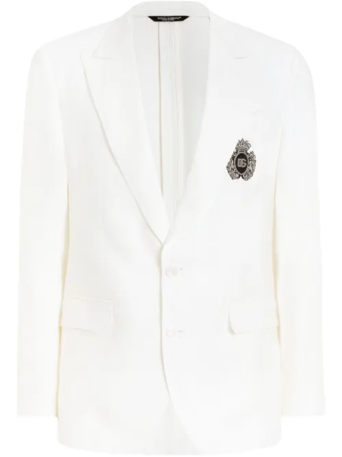 Blazer à logo brodé - Dolce & Gabbana - Modalova