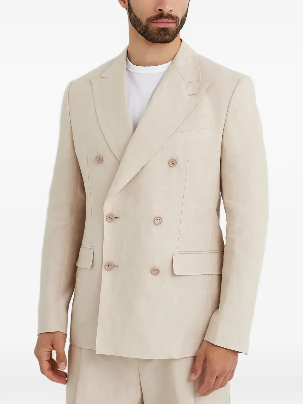 Dolce & Gabbana Blazer met dubbele rij knopen Beige