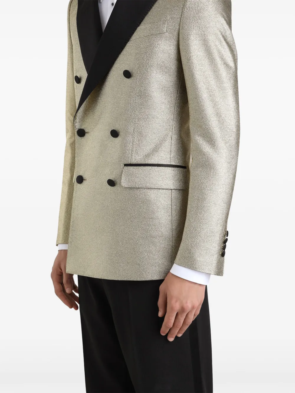 Dolce & Gabbana Blazer met dubbele rij knopen Goud