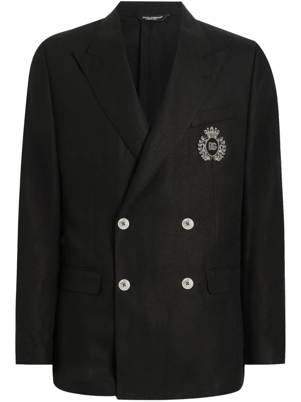 monogram-badge blazer