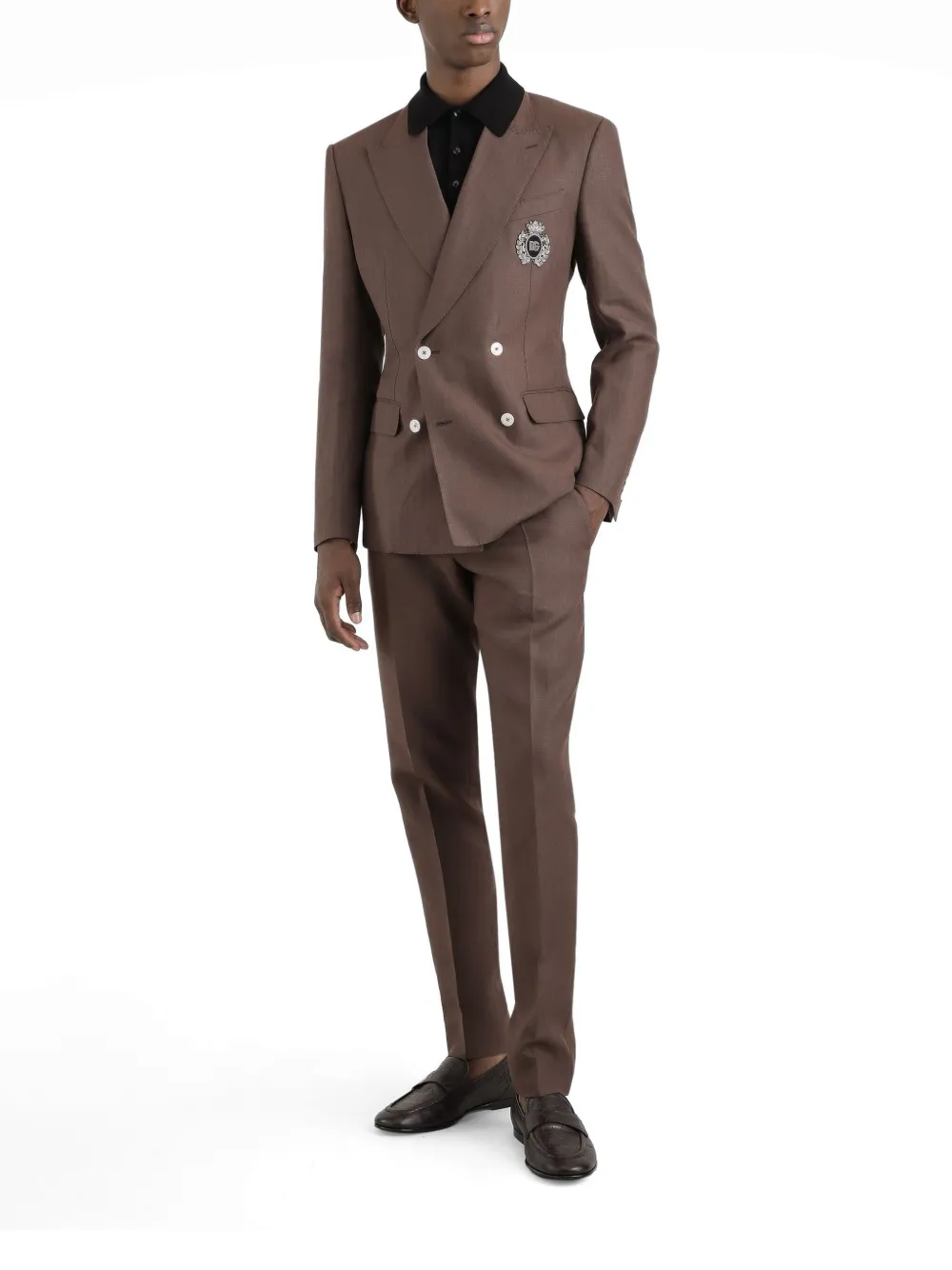 Dolce & Gabbana Blazer met wapenschild-applicatie Bruin