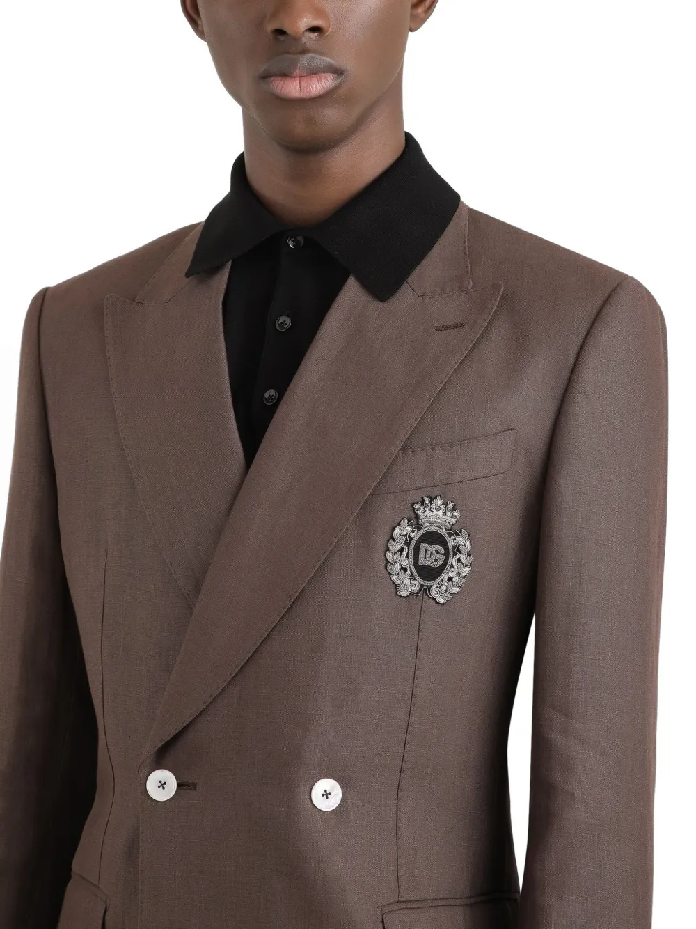 Dolce & Gabbana Blazer met wapenschild-applicatie Bruin