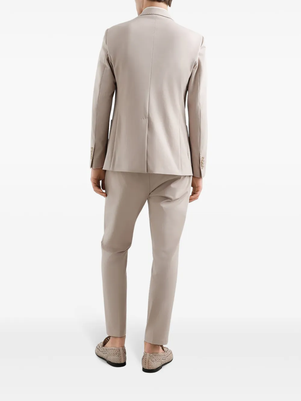 Dolce & Gabbana Blazer met geborduurd logo Beige