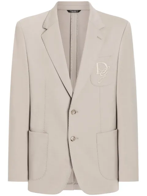 Dolce & Gabbana blazer de vestir con logo bordado