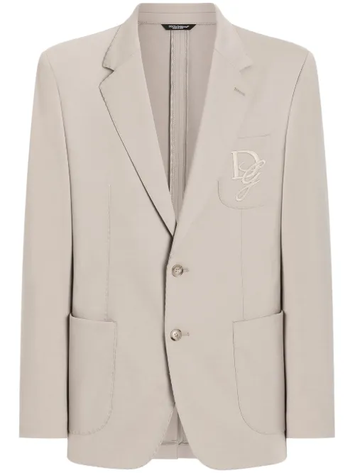 Blazer à logo brodé - Dolce & Gabbana - Modalova