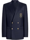 Dolce & Gabbana Double-breasted jacket with patch - Blue