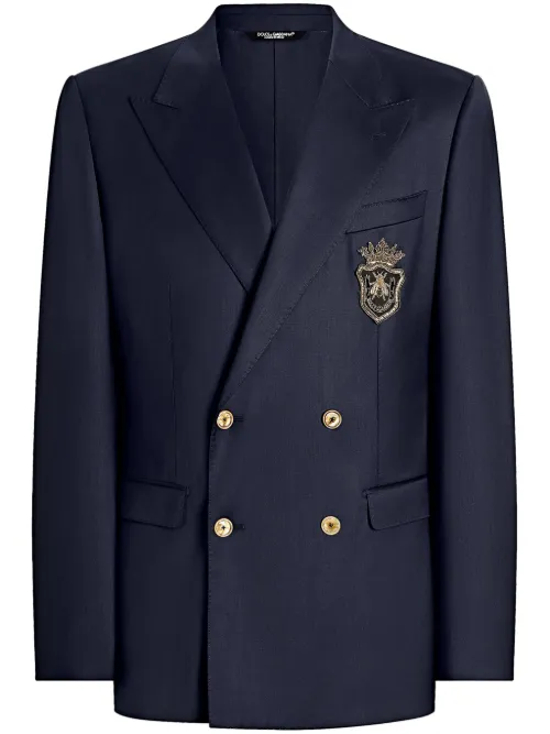 Blazer à logo appliqué - Dolce & Gabbana - Modalova