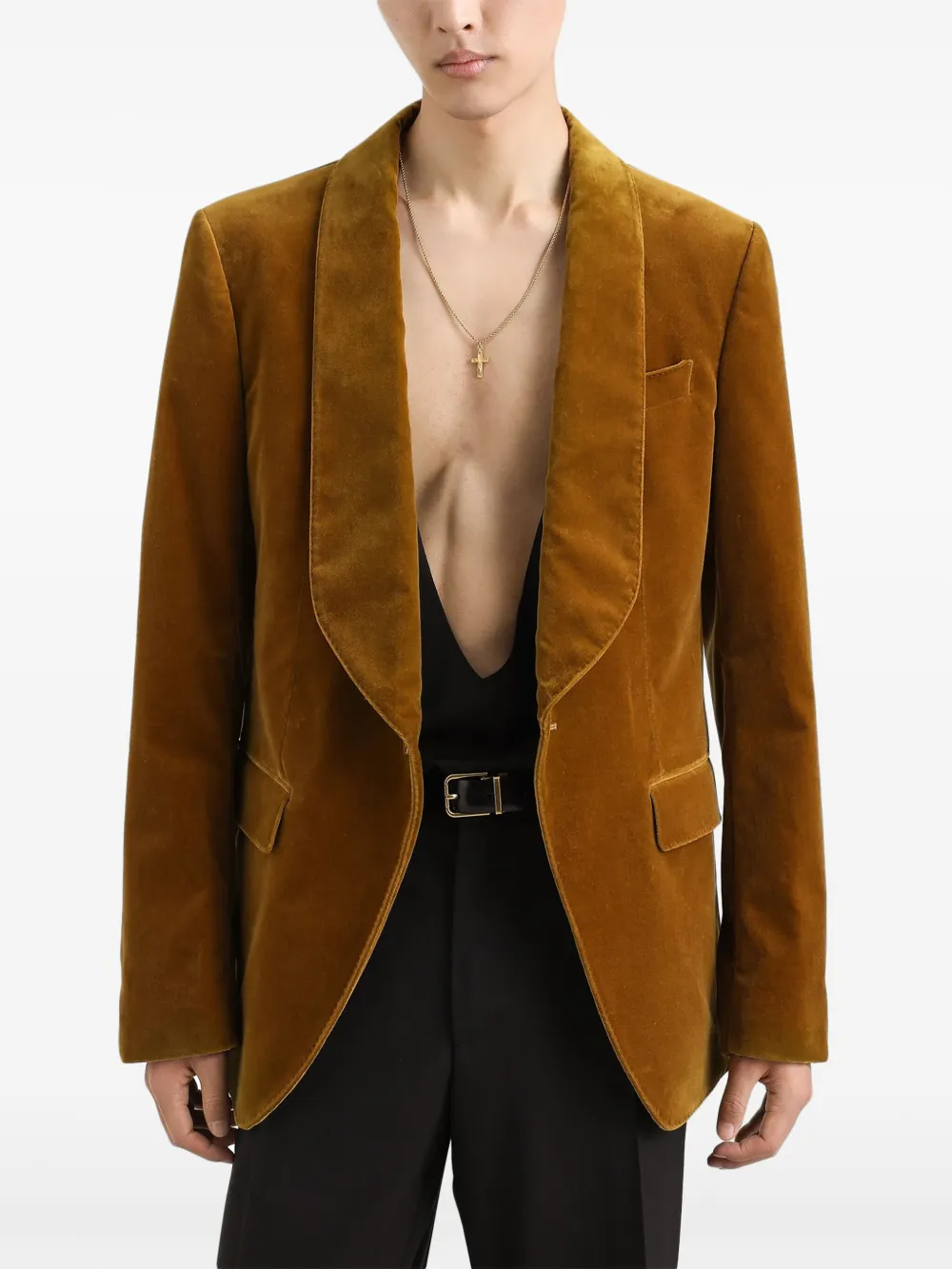 Dolce & Gabbana Fluwelen blazer Oranje