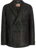 Dolce & Gabbana raffia double-breasted blazer - Black