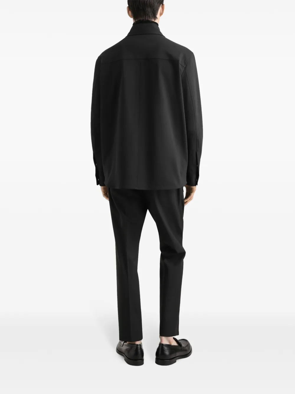 Dolce & Gabbana Shirtjack met logoplakkaat Zwart