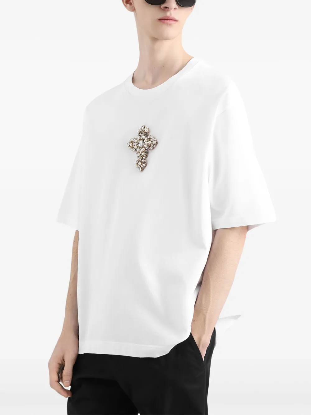 Dolce & Gabbana T-shirt met patchdetail Wit