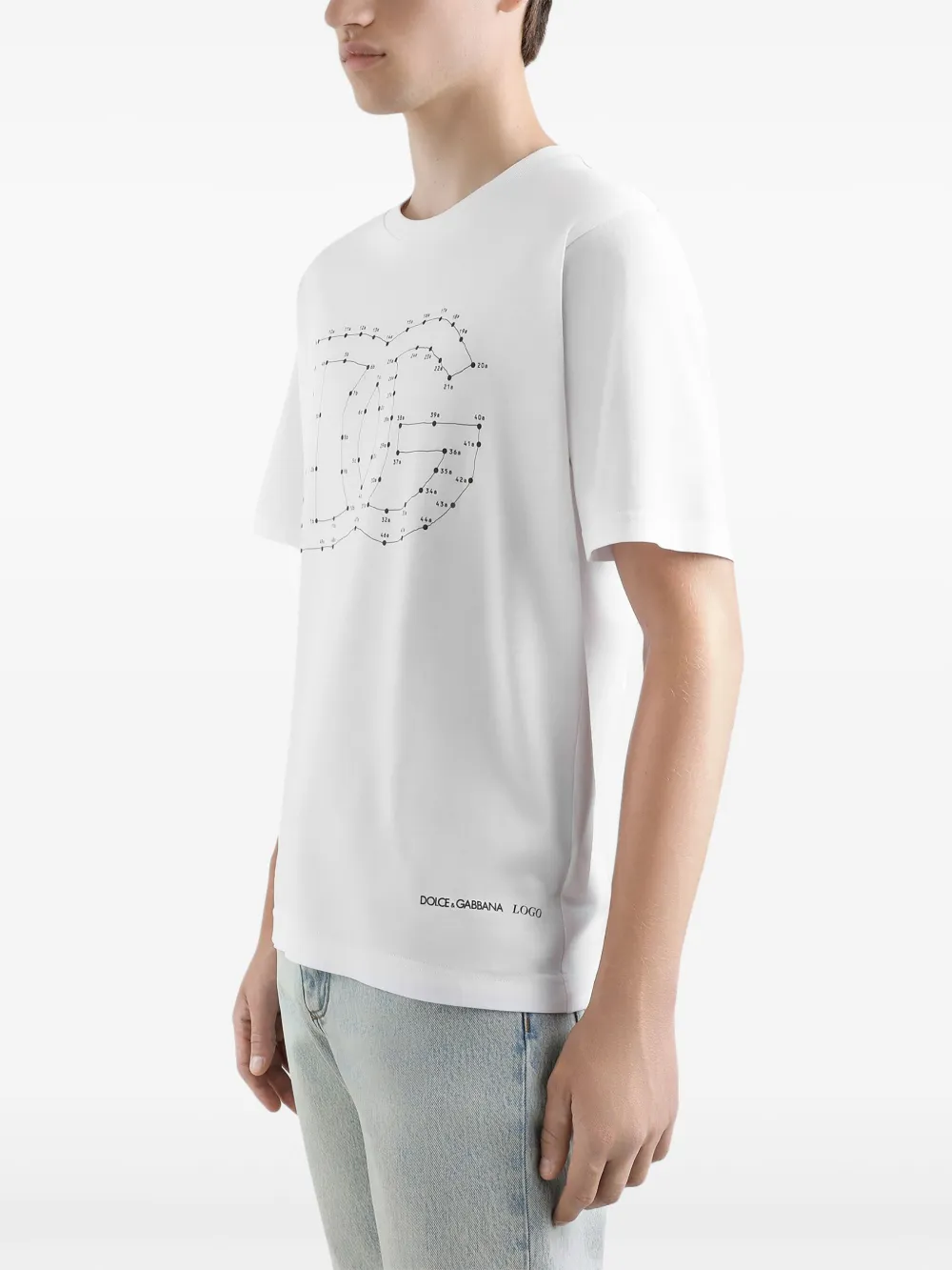 Dolce & Gabbana T-shirt met logoprint Wit