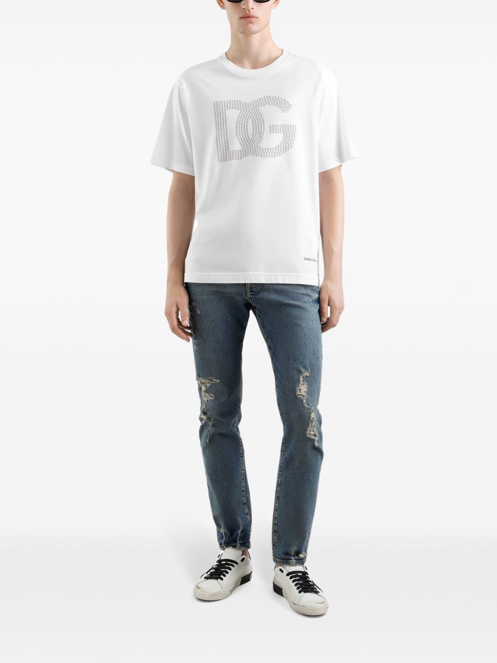 Dolce & Gabbana T-shirt met logoprint - Wit