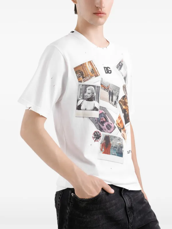 【新season】DOLCE＆GABBANA ポストカードTシャツ celebritylife 新season】DOLCE＆GABBANA ポストカードTシャツ celebritylife