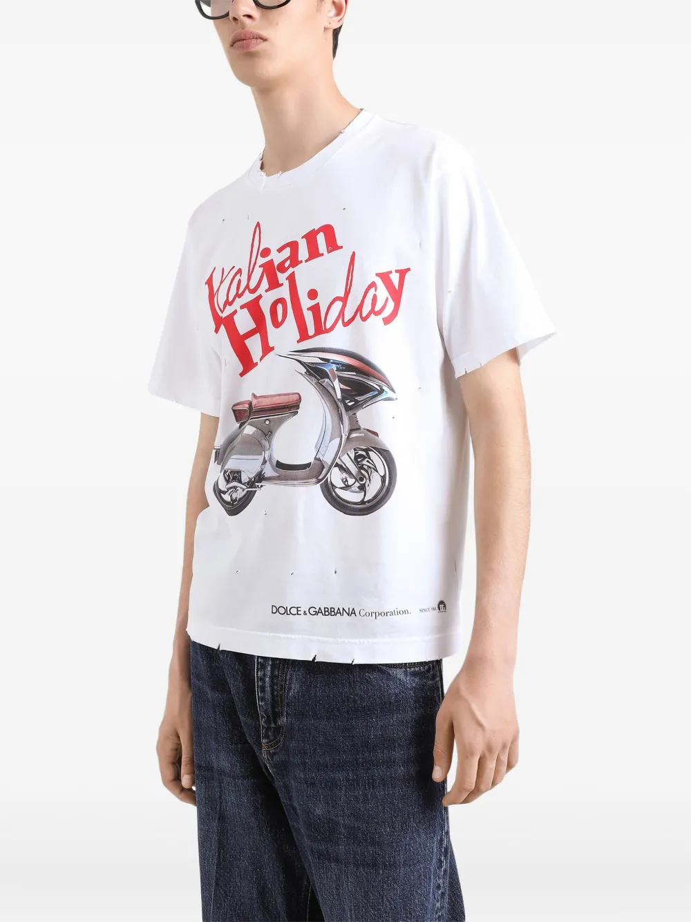 Dolce & Gabbana T-shirt met grafische print Wit