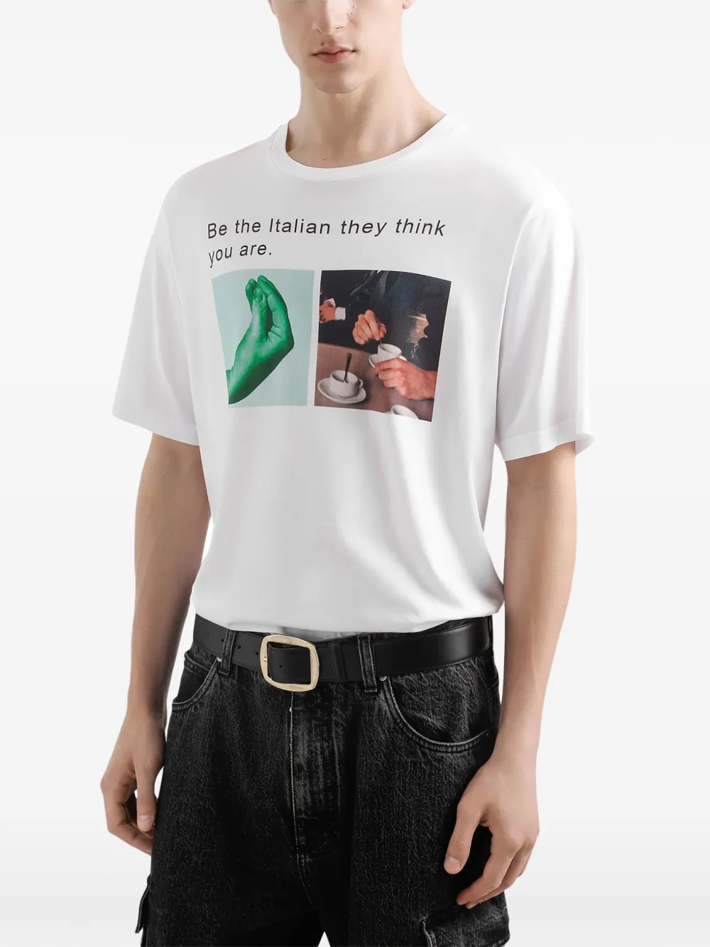 Dolce & Gabbana T-shirt met grafische print Wit