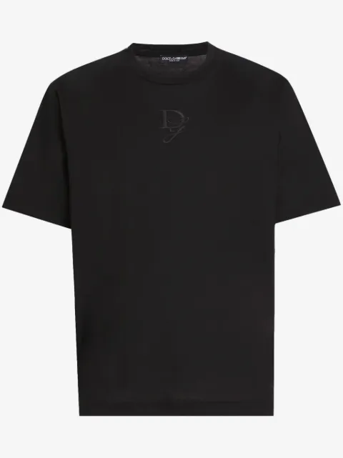 Dolce & Gabbana t-shirt en coton à logo brodé