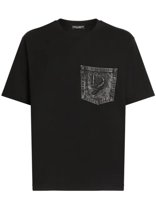 T-shirt à logo poitrine - Dolce & Gabbana - Modalova
