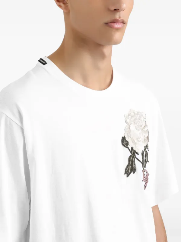 Dolce & Gabbana Men's Milano Logo Embroidered T-shirt Black