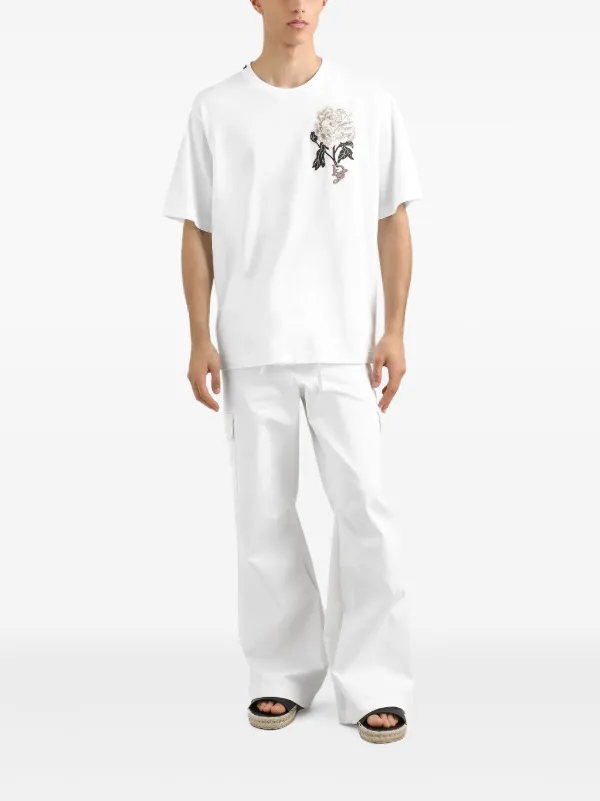 Dolce & Gabbana Men's Milano Logo Embroidered T-shirt Black