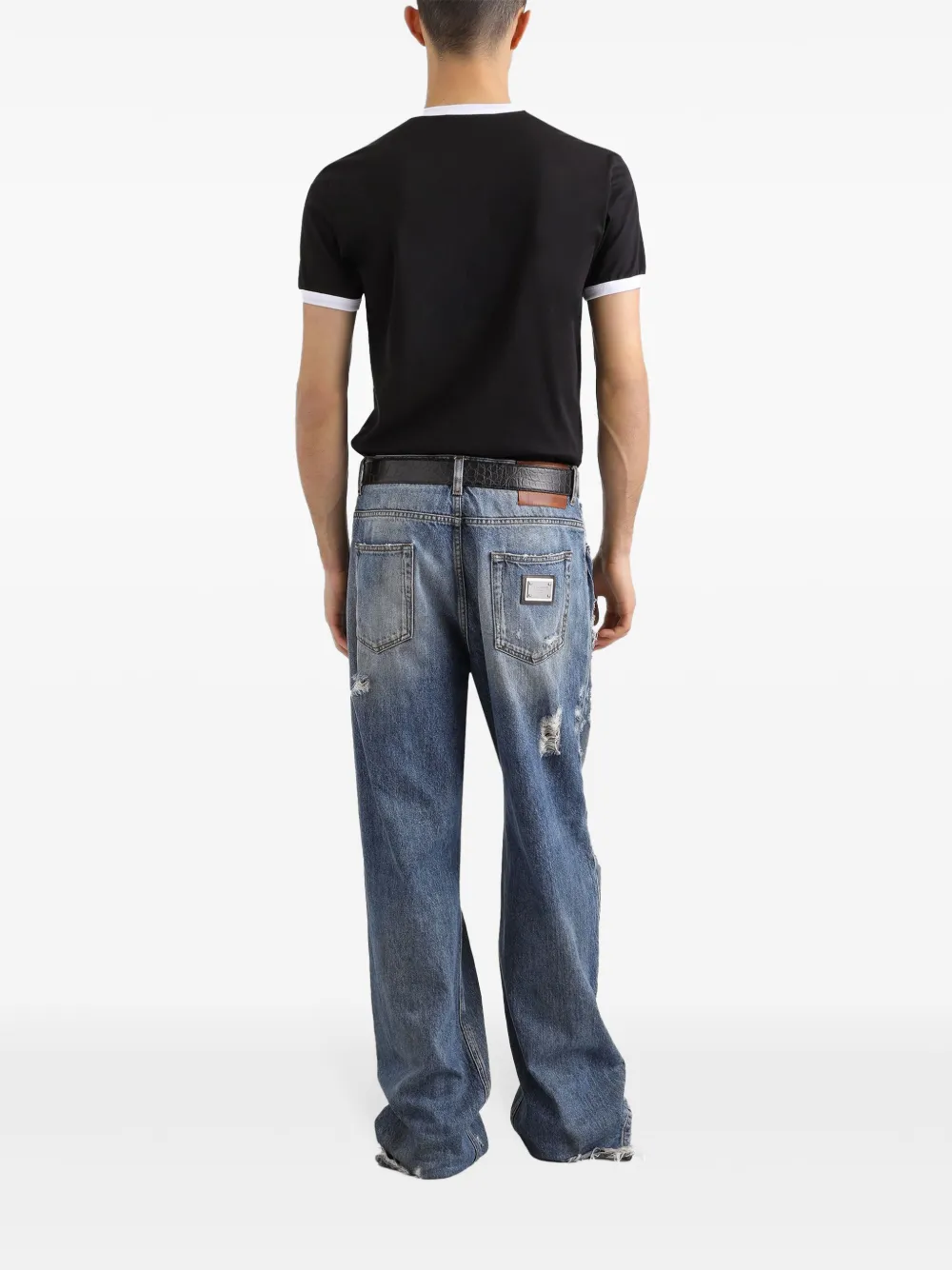 Dolce & Gabbana T-shirt met logoprint Zwart