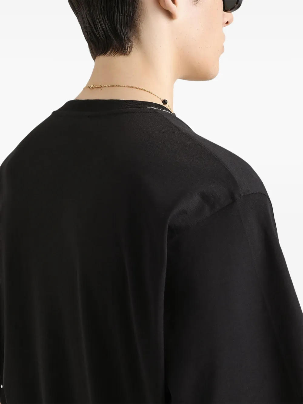 Dolce & Gabbana T-shirt met patchdetail Zwart